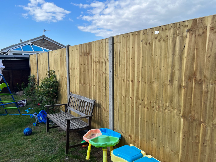 Timber fence installation, Somerset